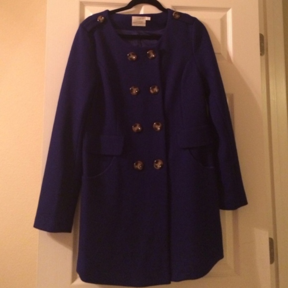 LUSH Royal Blue Peacoat NWOT
